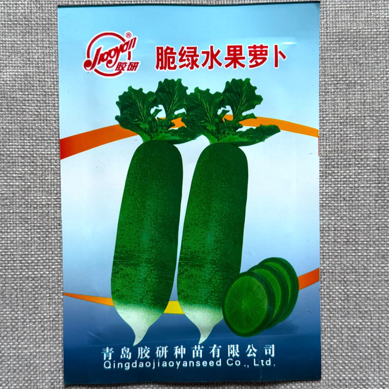 脆绿水果萝卜种子早熟皮面光滑肉质翠绿生食甜脆