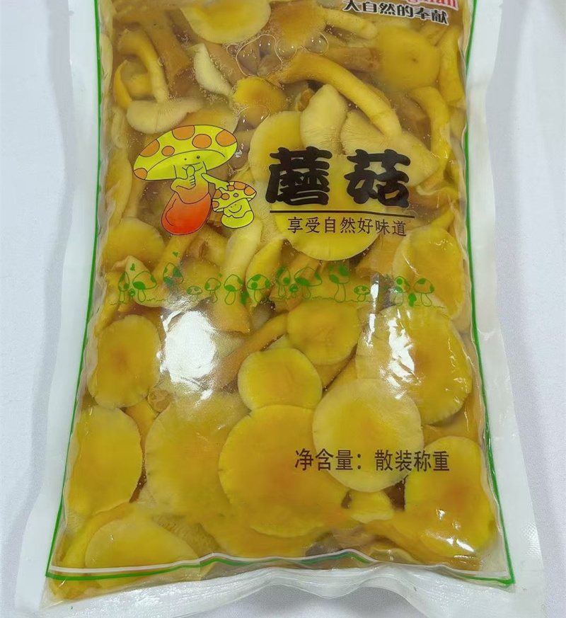 腌制蘑菇清水滑子菇金针菇新鲜腌制加工定制