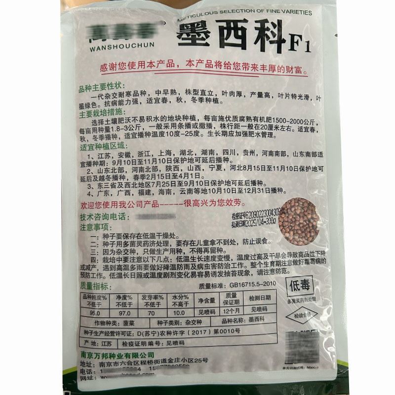 墨西科菠菜种子一代杂交耐寒抗病高产肉厚菠菜种籽春秋冬播