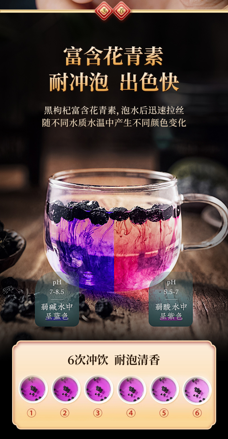 正宗青海诺木洪黑枸杞牛头果礼盒装代发包邮