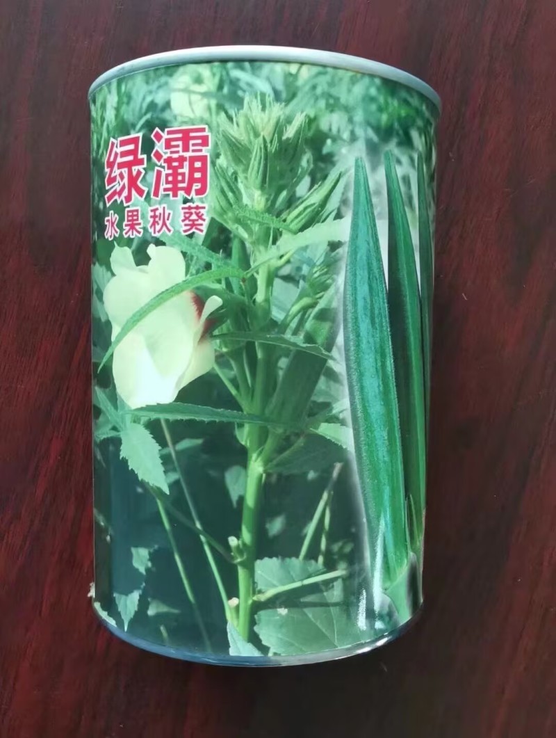 原装进口绿灞水果秋葵种子果实浓绿色泽亮丽弯曲果少