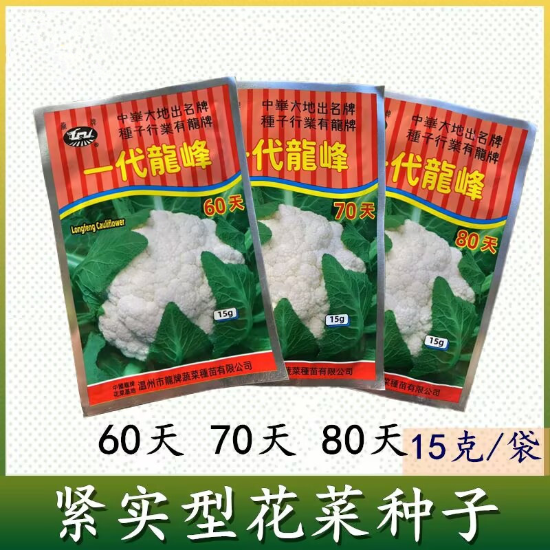 龙牌一代龙峰60天70天80天花椰菜种子抗病耐热耐湿