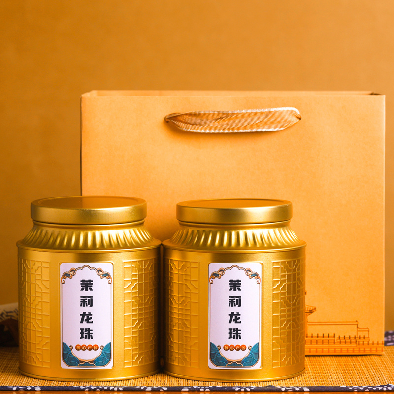 茉莉花茶茉莉龙珠茶叶浓香型香珠大白毫绣球散装罐装500g
