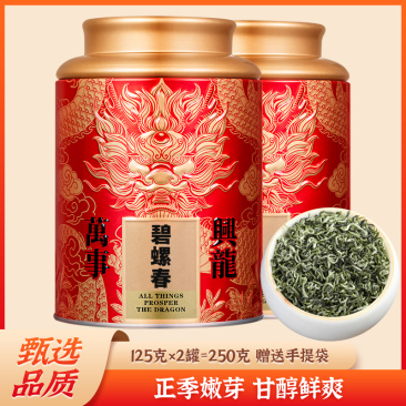 明前碧螺春新茶花果鲜香高山绿茶嫩芽浓香型茶叶250g