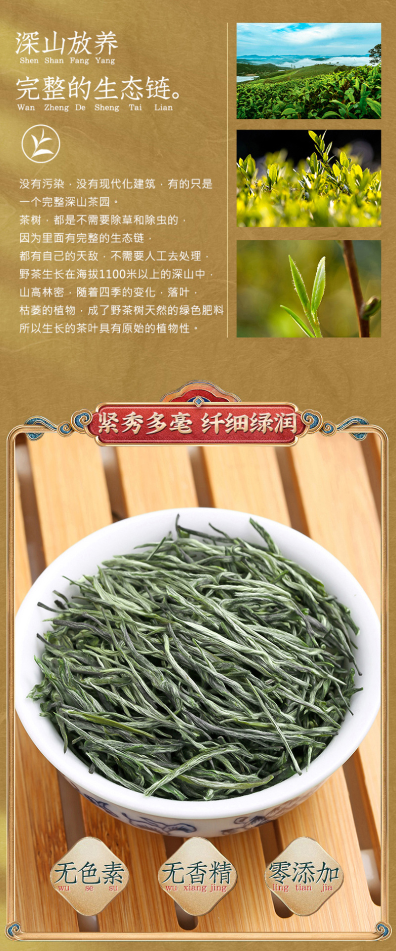 明前毛尖茶新茶浓香型高山绿茶春茶嫩芽散装罐装茶叶250g