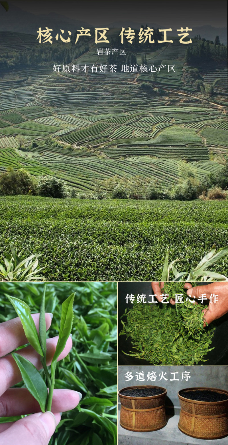 大红袍茶叶浓香型武夷山正宗岩茶罐装新茶散装乌龙茶300g
