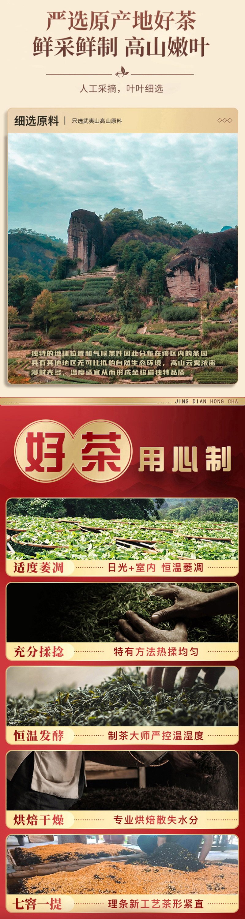 金骏眉桂花红茶新春茶金俊眉浓香型功夫红茶罐装500克