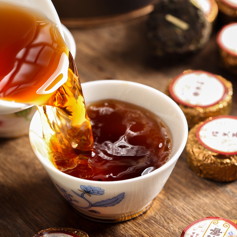 云南勐海普洱茶陈香小金砖迷你小沱茶糯米香普洱熟茶500克