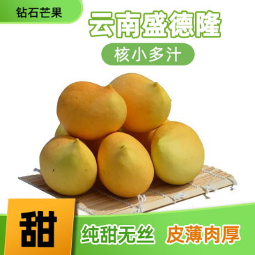 精品果一级货圣德隆云南保山现摘现发钻石芒果黄芒果纯甜无丝