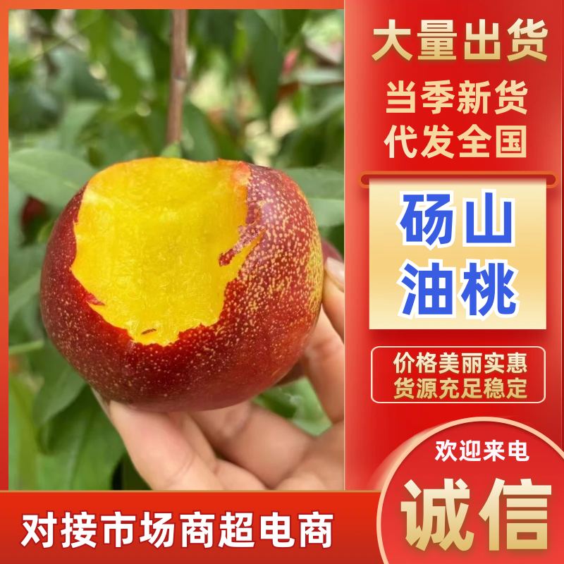 安徽砀山油桃黄肉油桃产地直发口感甜品质好价格低