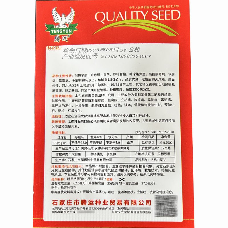 抗热白菜38白菜种子早熟夏季大白菜种秋季四季蔬菜种