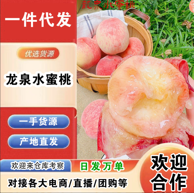 四川龙泉水蜜桃一件代发产地直发一手货源对接各大电商平台