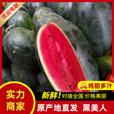 （实力）黑美人西瓜湖北西瓜襄阳西瓜产地一手货源
