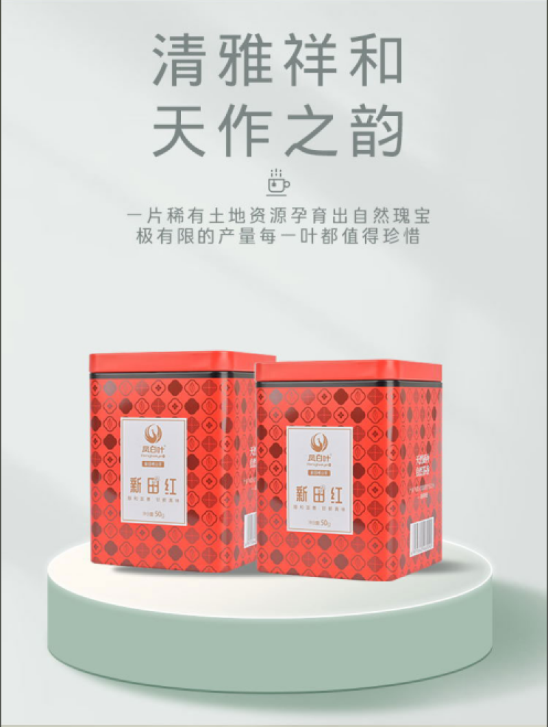 湖南省新田县凤白叶硒茶【新田红】精美礼盒装