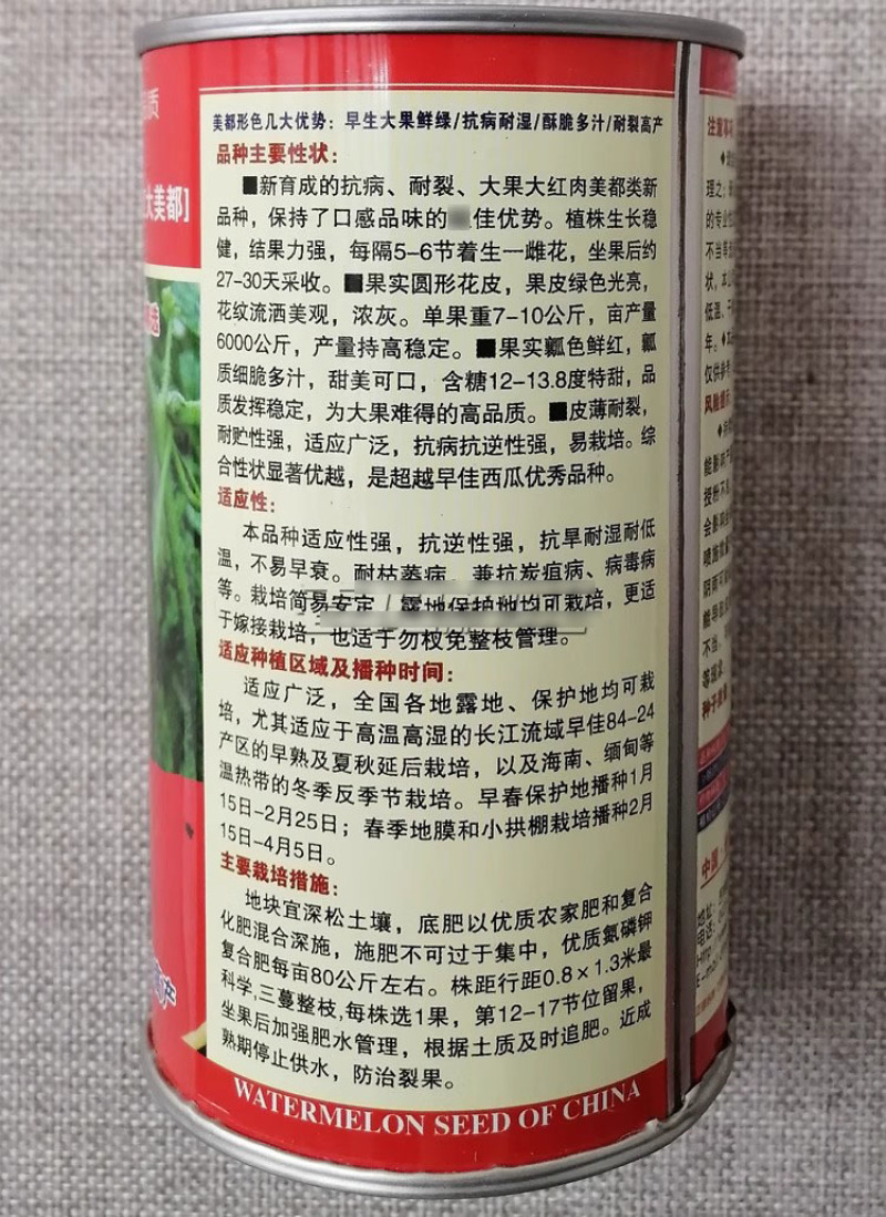 浪潮凯歌5号西瓜种子红大美都西瓜种子酥脆多汁皮薄耐裂抗病