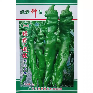 绿霸旋优螺丝尖椒种子长羊角形螺丝椒辣椒种籽早熟皮薄果浅绿