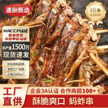 虫虫蚂蚱串250g烧烤油炸食材