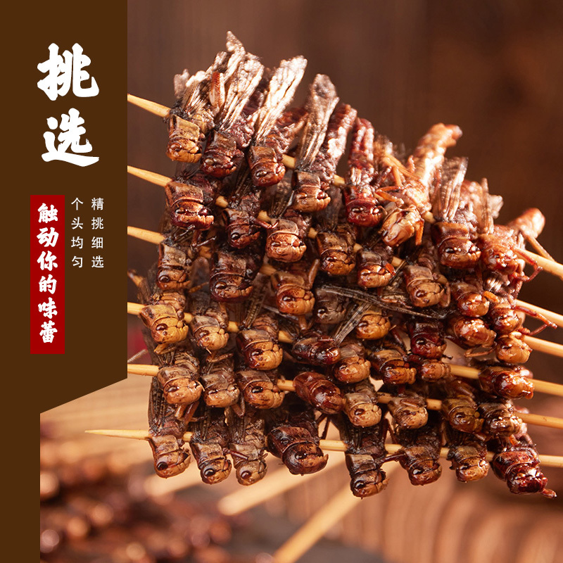 虫虫蚂蚱串250g烧烤油炸食材