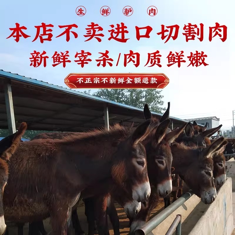 驴肋腩肉现杀新鲜生鲜驴肉正宗农家散养真空冷链河北特产带皮