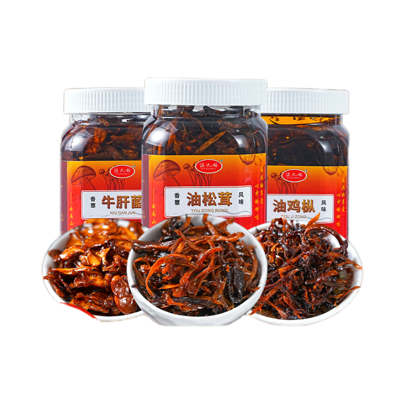 云南特产油炸鸡枞菌松茸菌牛肝菌即食食用菌下饭菜伴面调味料
