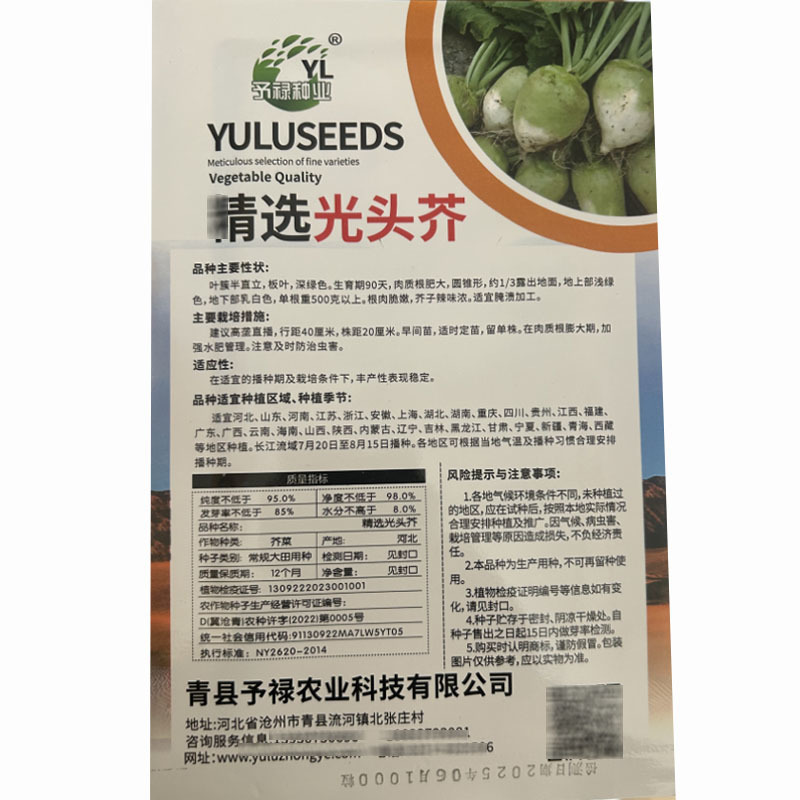 大头菜种子光头芥菜疙瘩榨菜芥菜种籽腌咸泡菜