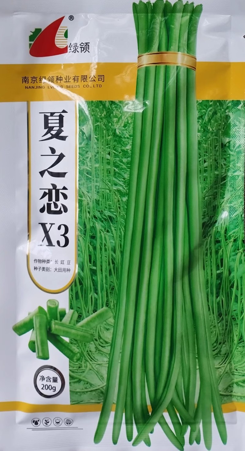 绿领夏之恋X3X4豆角种子豇豆种籽耐热夏季长豆角肉厚翠绿