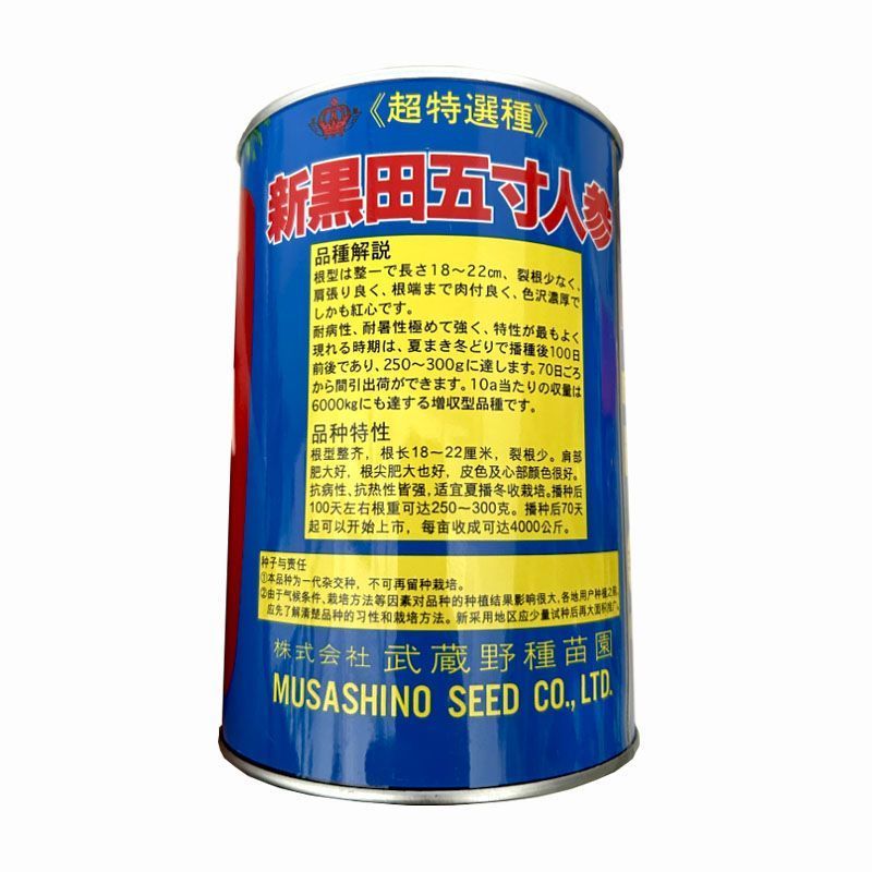 新黑田五寸人参胡萝卜种子耐热抗病耐裂根