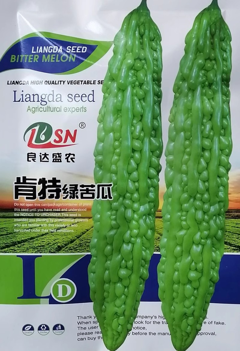 良达盛农肯特绿苦瓜种子刺瘤密果肉厚油亮顺直绿苦瓜种籽耐贮