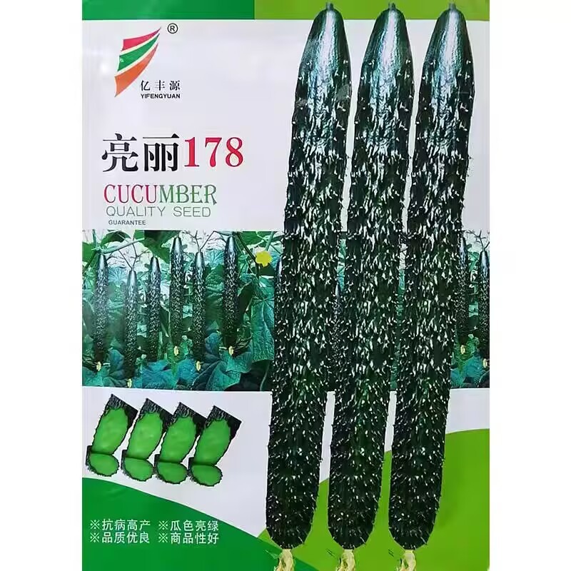 亮丽178绿瓤黄瓜种子早熟油亮绿肉大棚露地黄瓜种瓜条顺直