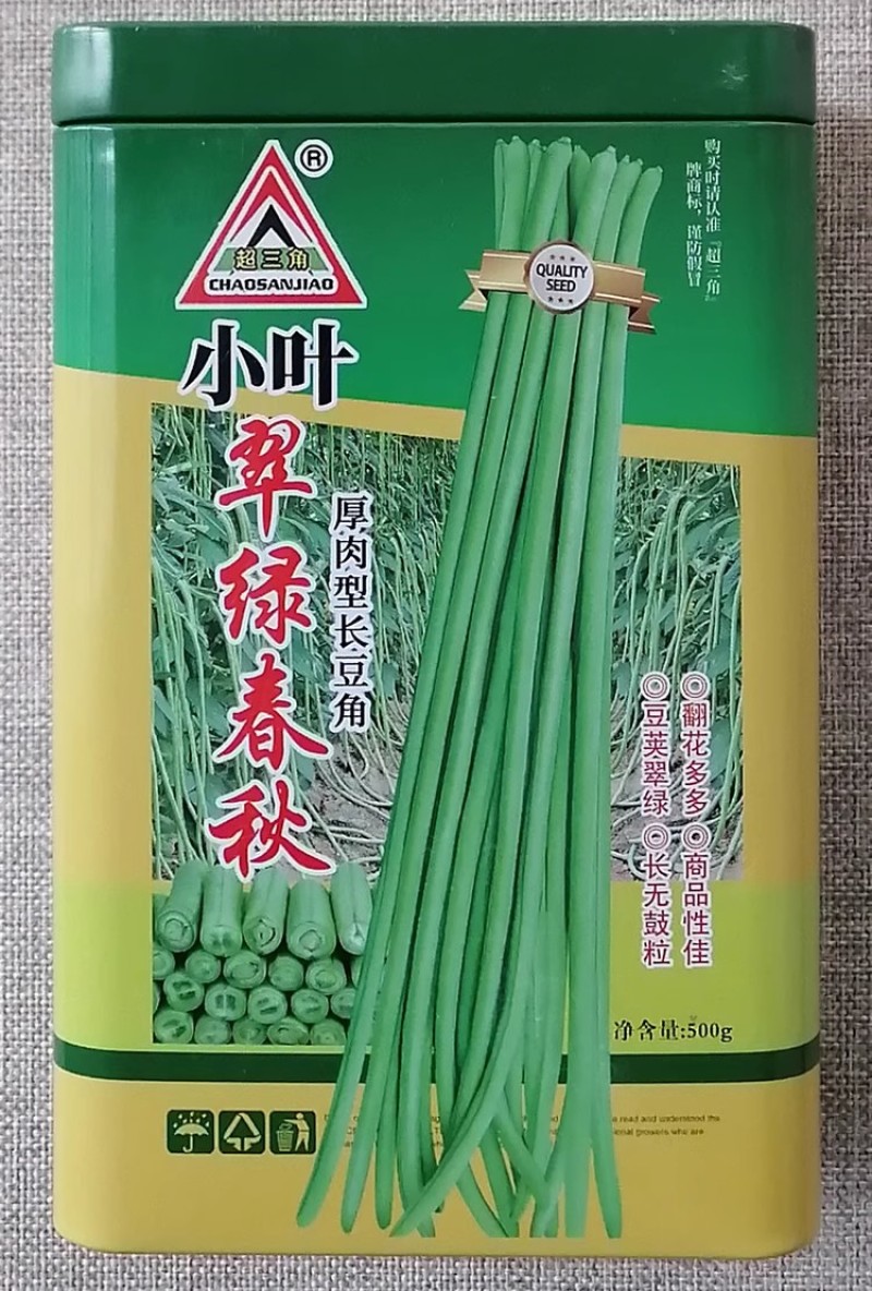 小叶翠绿春天厚肉长豆角种子豆荚翠绿豇豆种籽顺直不鼓籽春秋