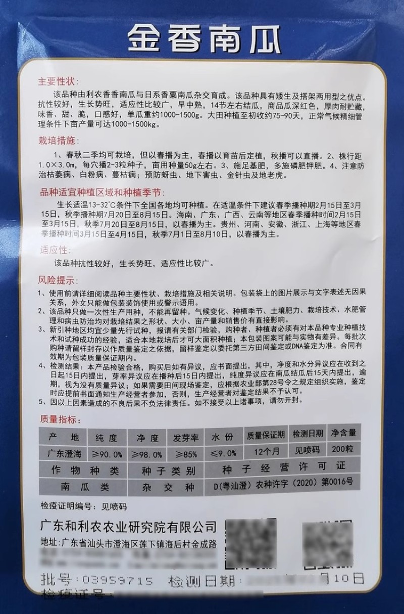 正源金香南瓜种子香甜面高产抗病厚肉板栗香栗南瓜种籽优质