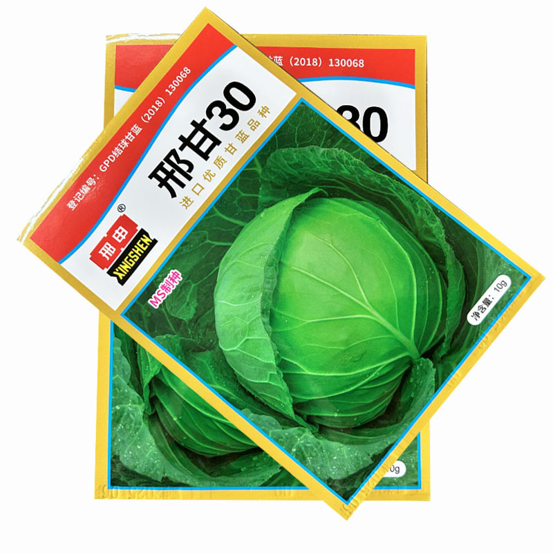 邢甘30深绿甘蓝种子卷心菜包菜进口品种夏季耐热型