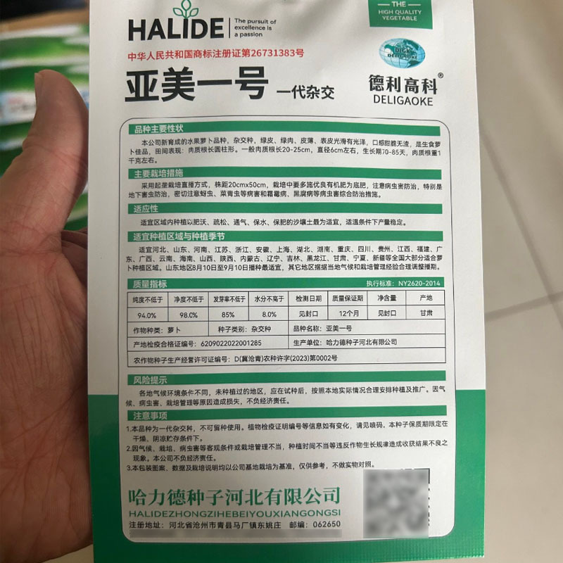 亚美一号甜脆型水果萝卜种子抗病高产口感甜脆