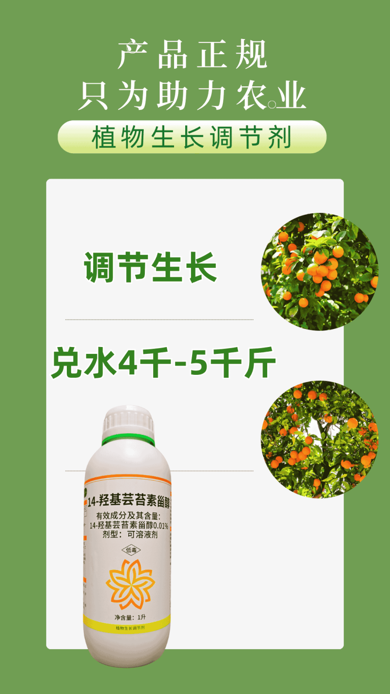 0.01%14羟基芸苔素高含量兑水4千-5千斤大瓶更划算
