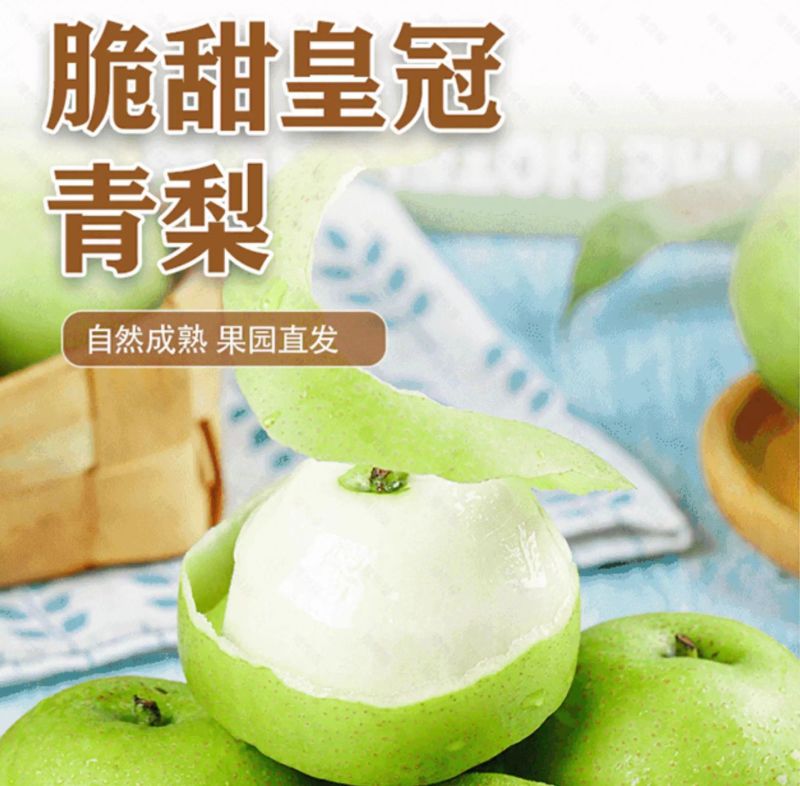 河北青皮皇冠梨一件代发产地直发一手货源对接各大电商平台