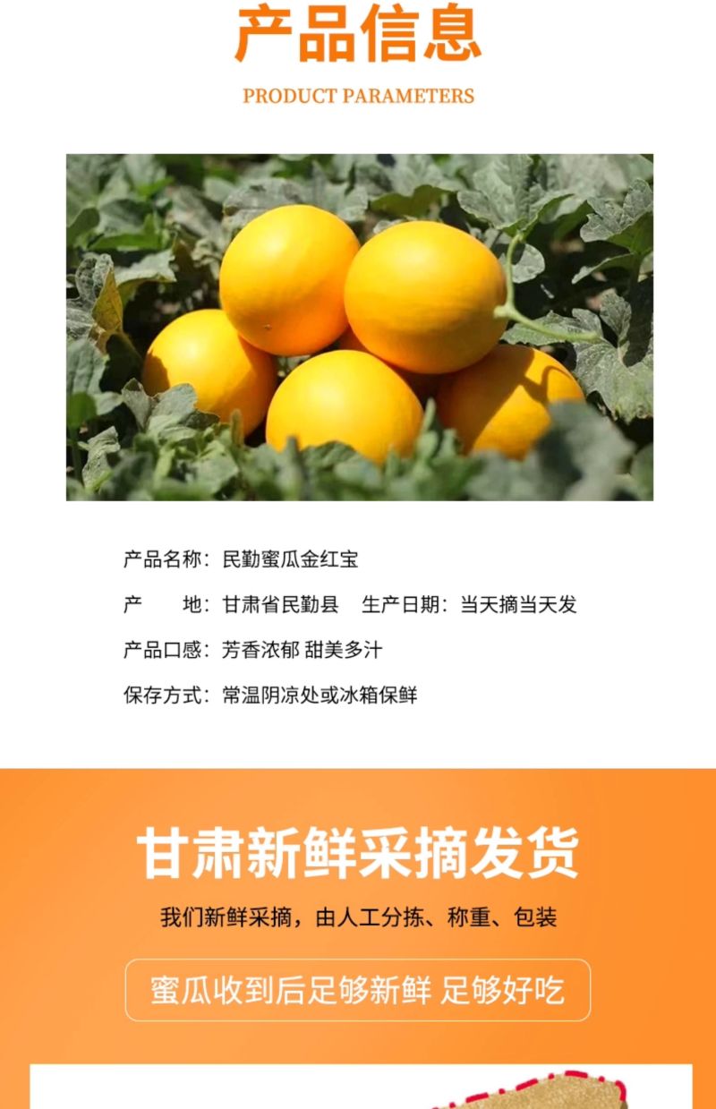 甘肃民勤沙漠蜜瓜一件代发产地直发一手货源对接各大电商平台