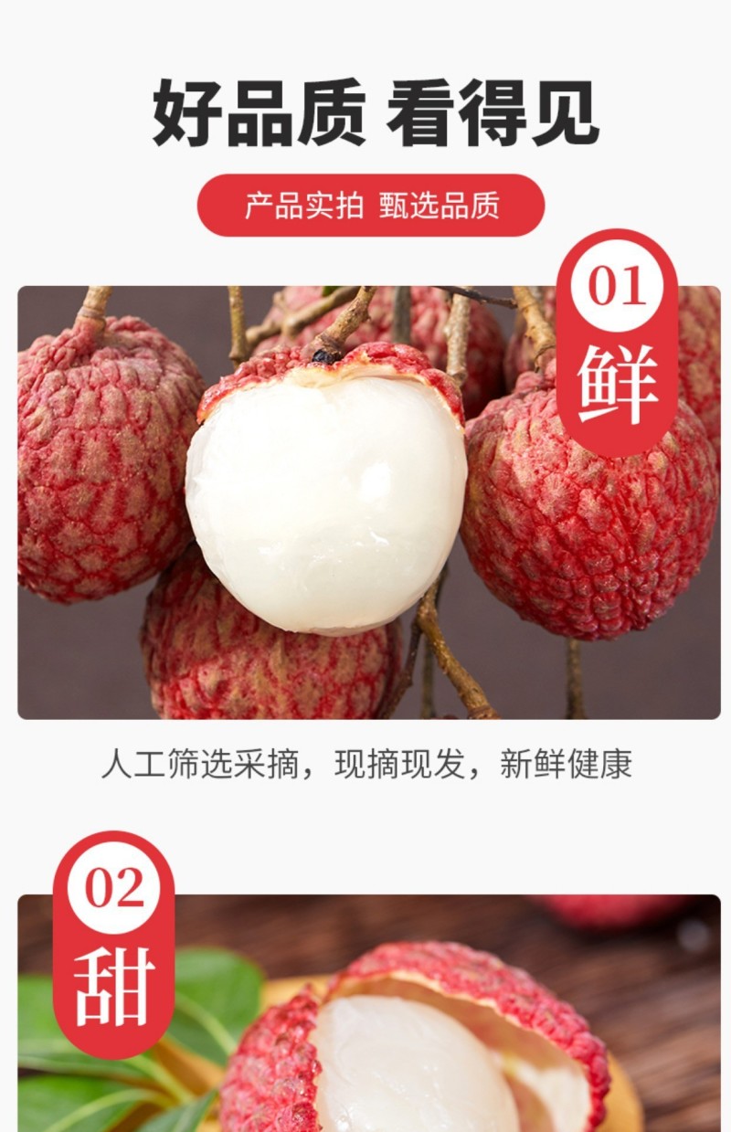 广东糯米糍荔枝一件代发产地直发一手货源对接各大电商平台