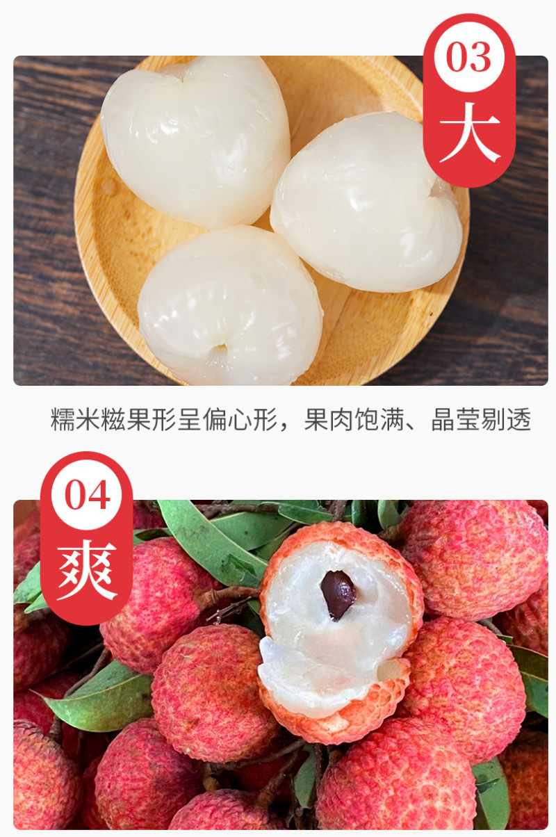 广东糯米糍荔枝一件代发产地直发一手货源对接各大电商平台