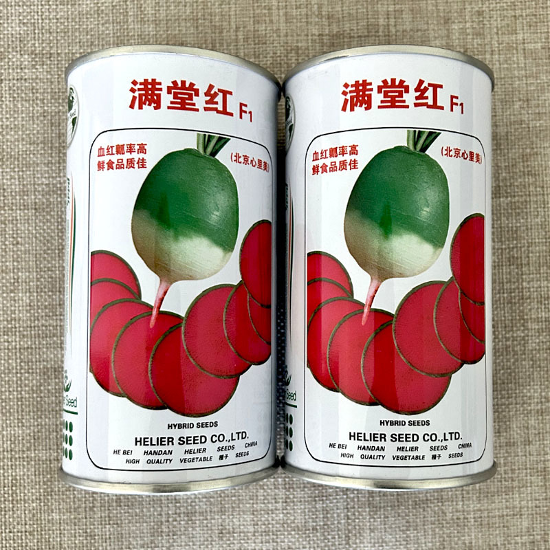 心里美萝卜种子红心杂交满堂红皮红肉红甜脆水果萝卜