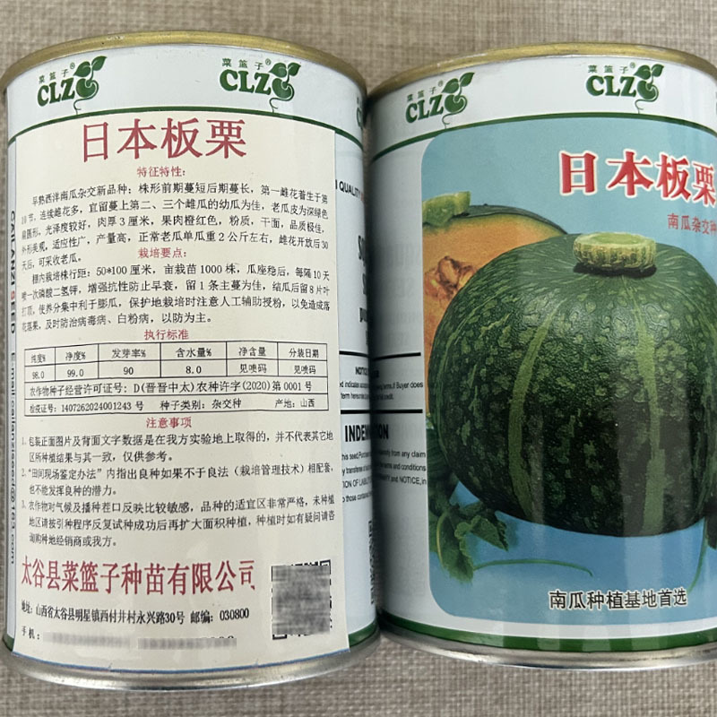 日本板栗南瓜种子节瓜多肉厚粉干面香甜蜜本产量高菜农种
