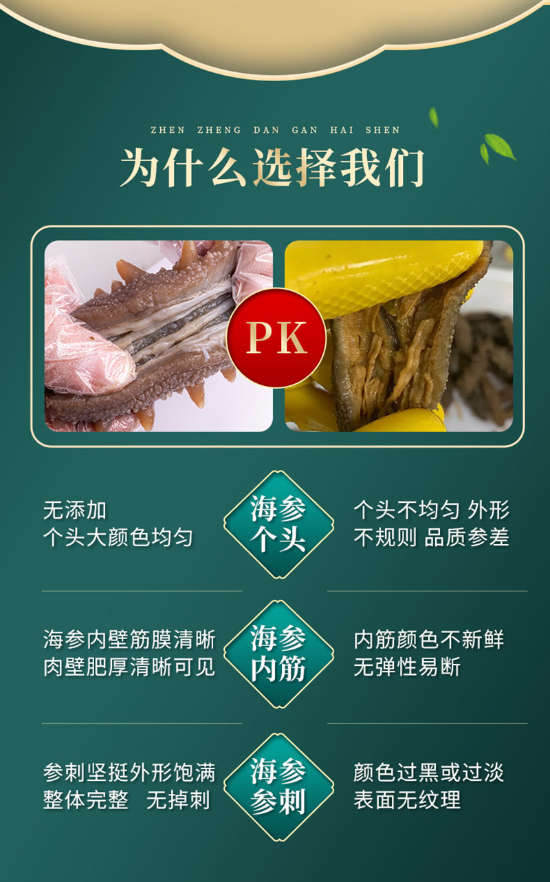 即食、鲜食海参