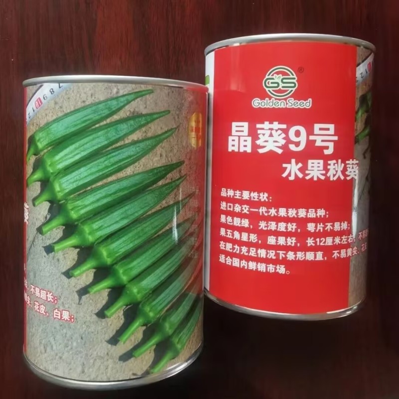 晶葵9号水果秋葵种子进口杂交水果秋葵不易黄尖萼片新鲜