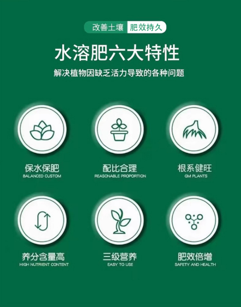 大量元素水溶肥料氮磷钾肥蔬菜果树花卉大棚正品冲施肥平衡农