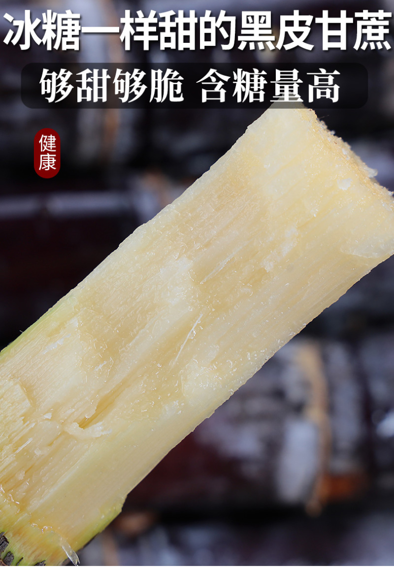 现货一件代发广西黑皮甘蔗产地直发供应电商各大平台