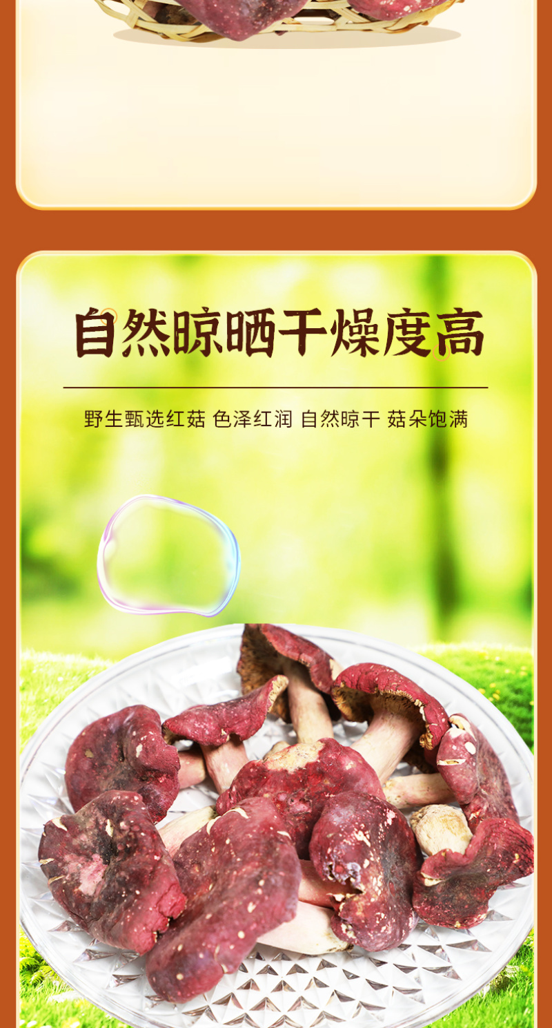 【热卖】南召精品红菇颗颗精选营养鲜美肉质鲜嫩产地直发