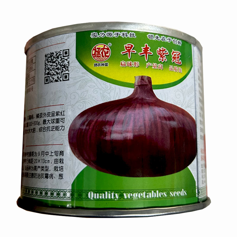 拯农种苗早丰紫冠早熟扁球形圆葱种子50g紫红皮洋葱种籽