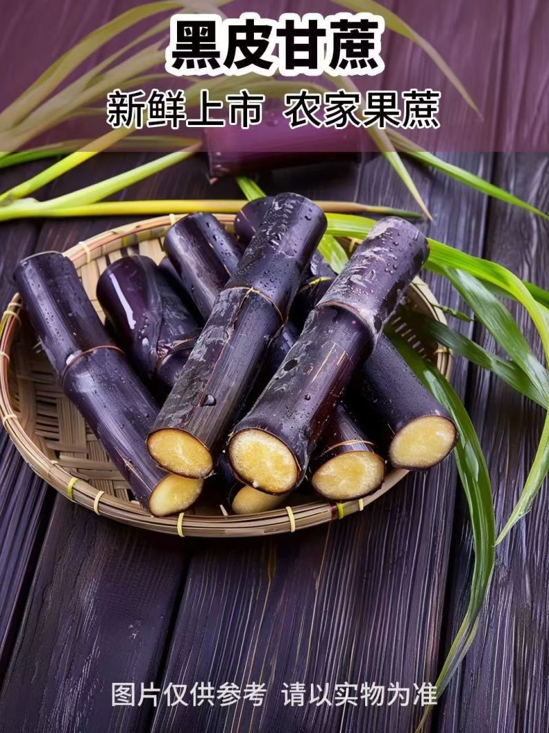 广西黑皮甘蔗一件代发产地直发一手货源对接各大电商平台