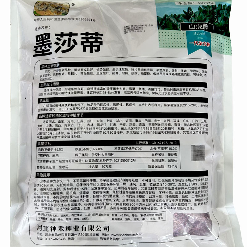 菠菜种子墨莎蒂杂交菠菜种子墨绿油光泽耐寒耐热基地