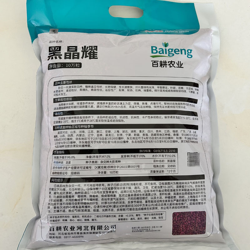 菠菜种子黑晶耀杂交菠菜种子墨绿叶耐寒耐热耐抽苔