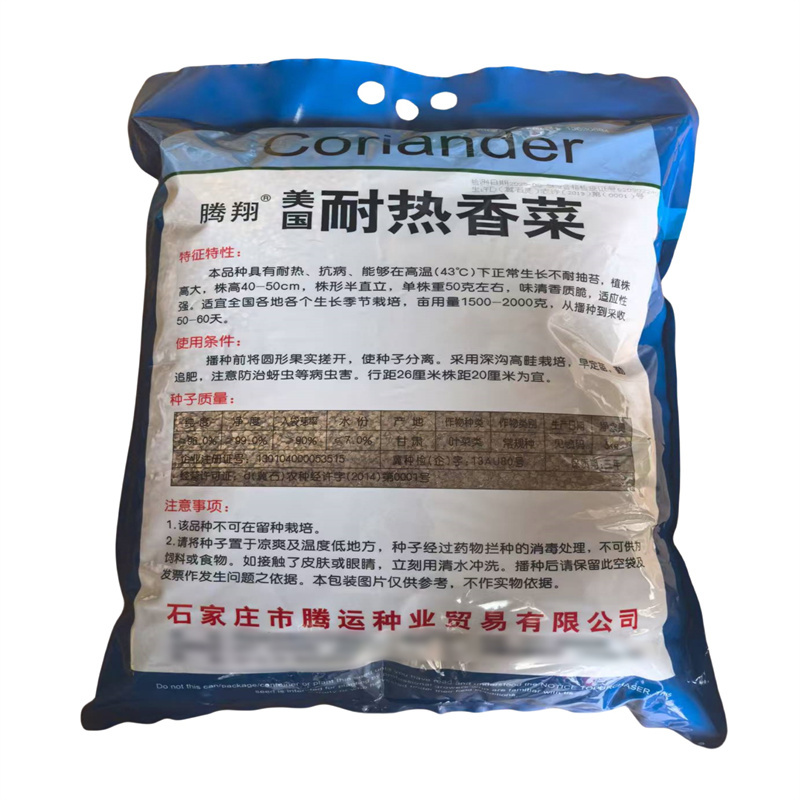 美国耐热香菜种子耐热43°C抗病基地高产芫荽种子